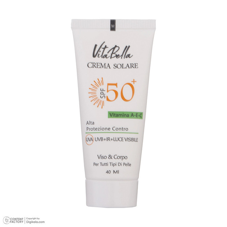 کرم ضد آفتاب بدون رنگ ویتابلا، مدل SPF50