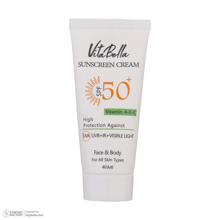 کرم ضد آفتاب بدون رنگ ویتابلا، مدل SPF50